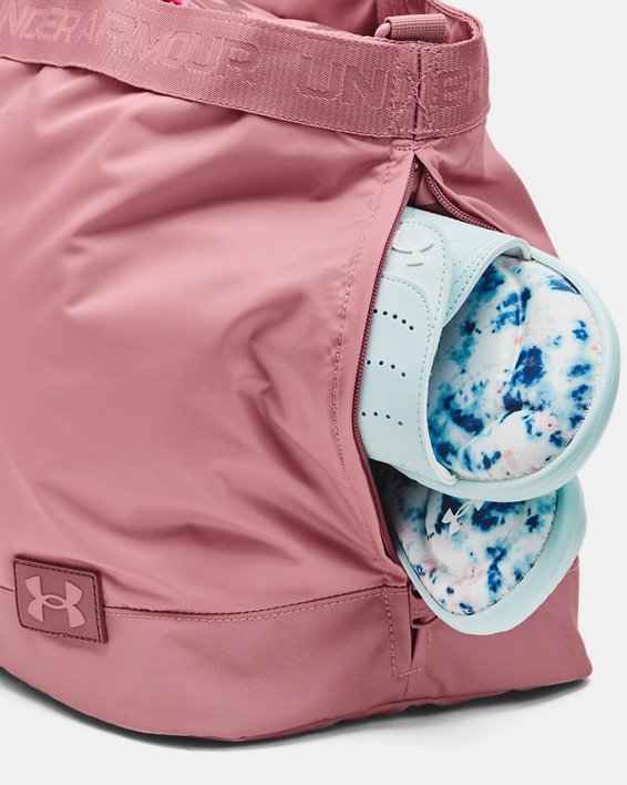 Women's UA Essentials Signature Tote Bag, Pink, pdpMainDesktop image number 4